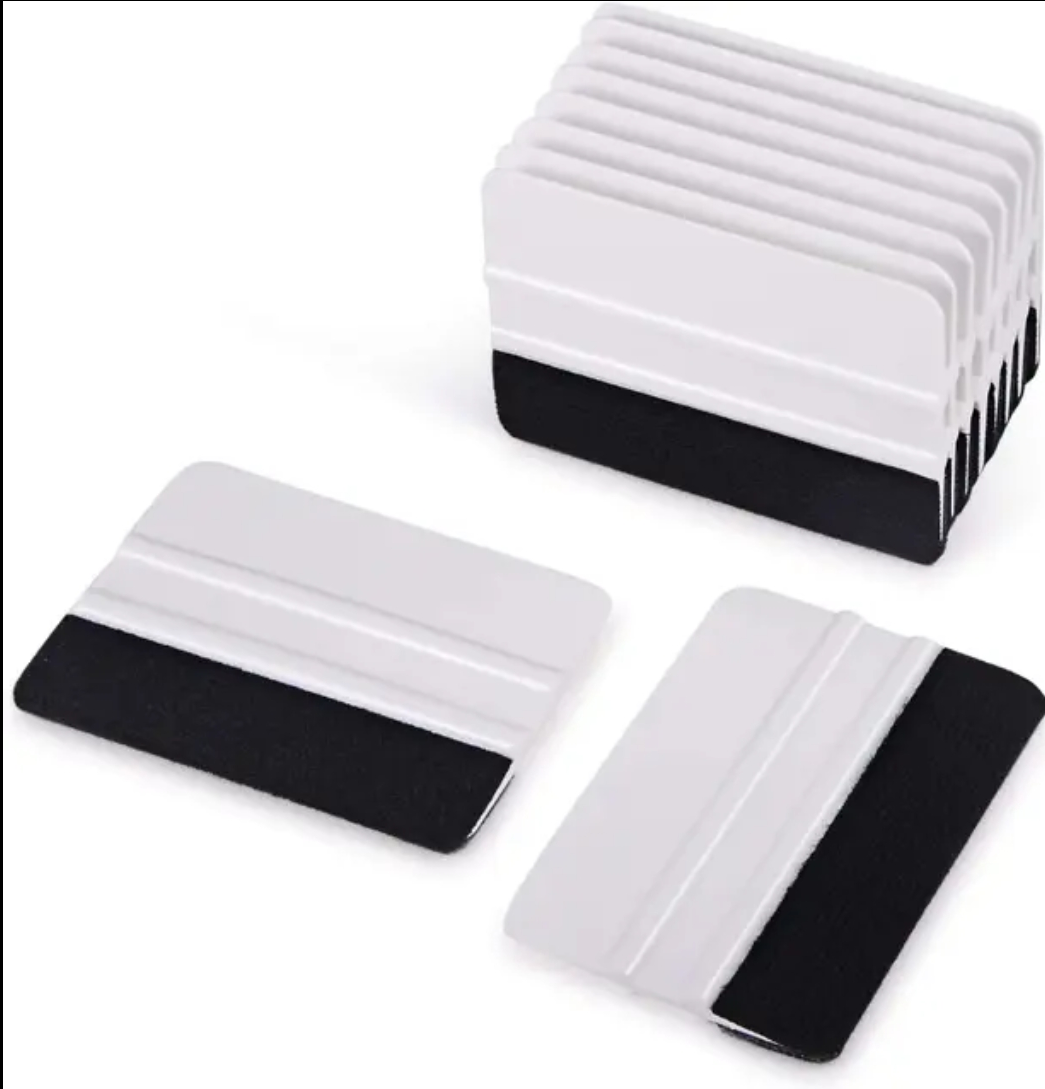 Vinyl squeegee with felt. 