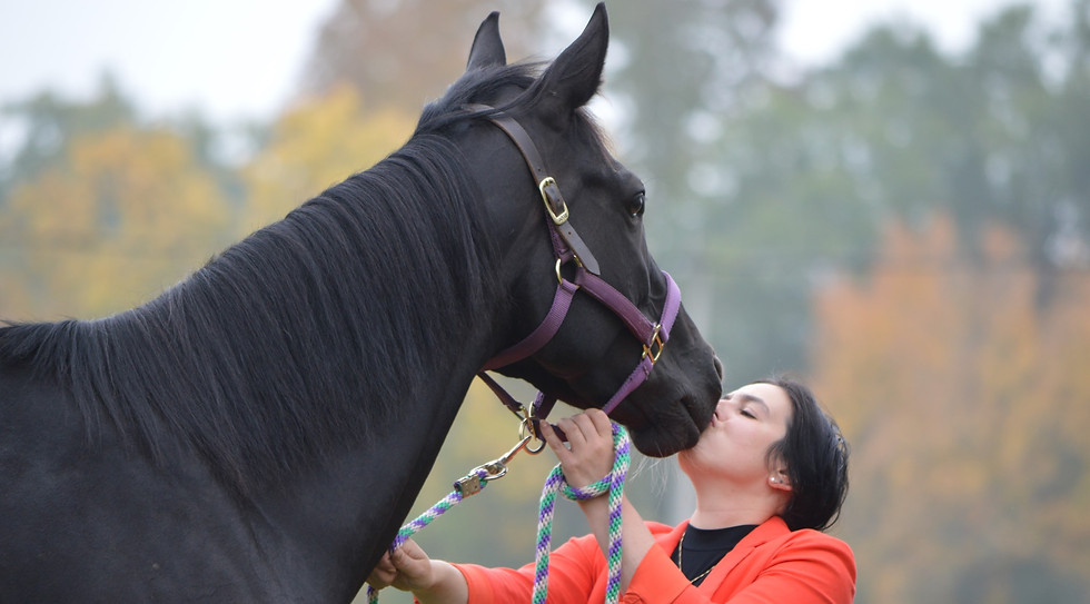 Laura and her OTTB Retired Thoroughbred