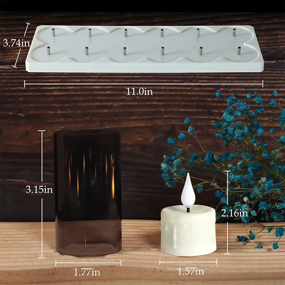 Thumbnail: Rechargeable Candle LED Flameless Tea Light Remote Control Timer Home Party Gift