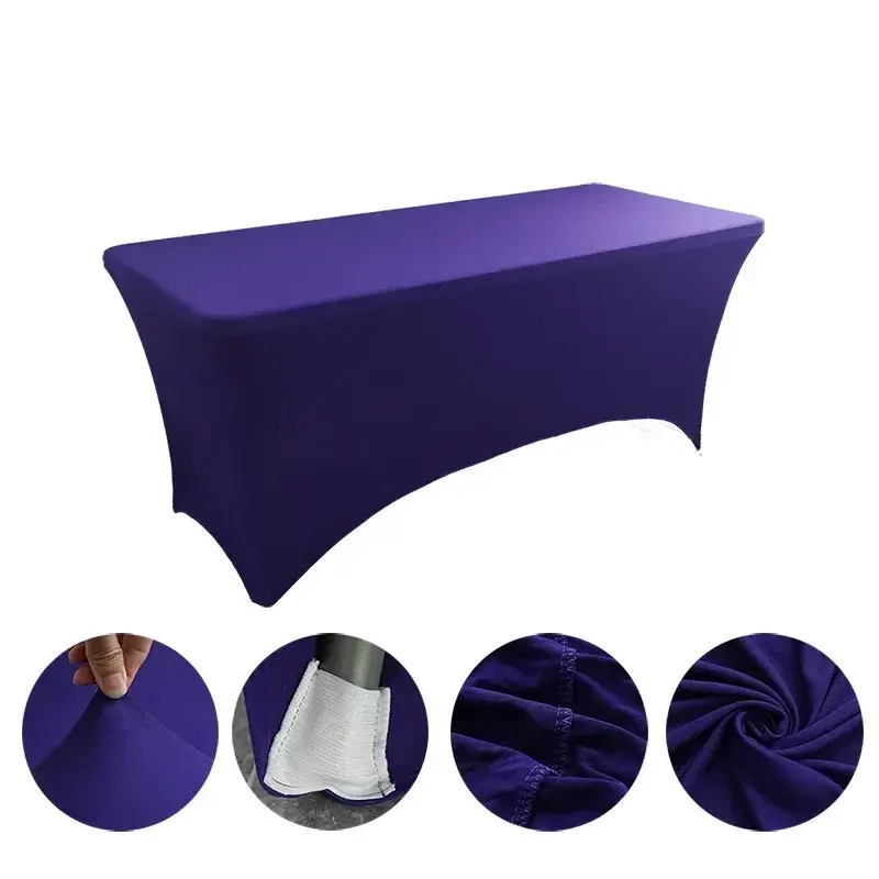 Thumbnail: Spandex Tablecloth Party Wedding Birthday Table Cover 4ft 5ft 6ft 8ft Decoration