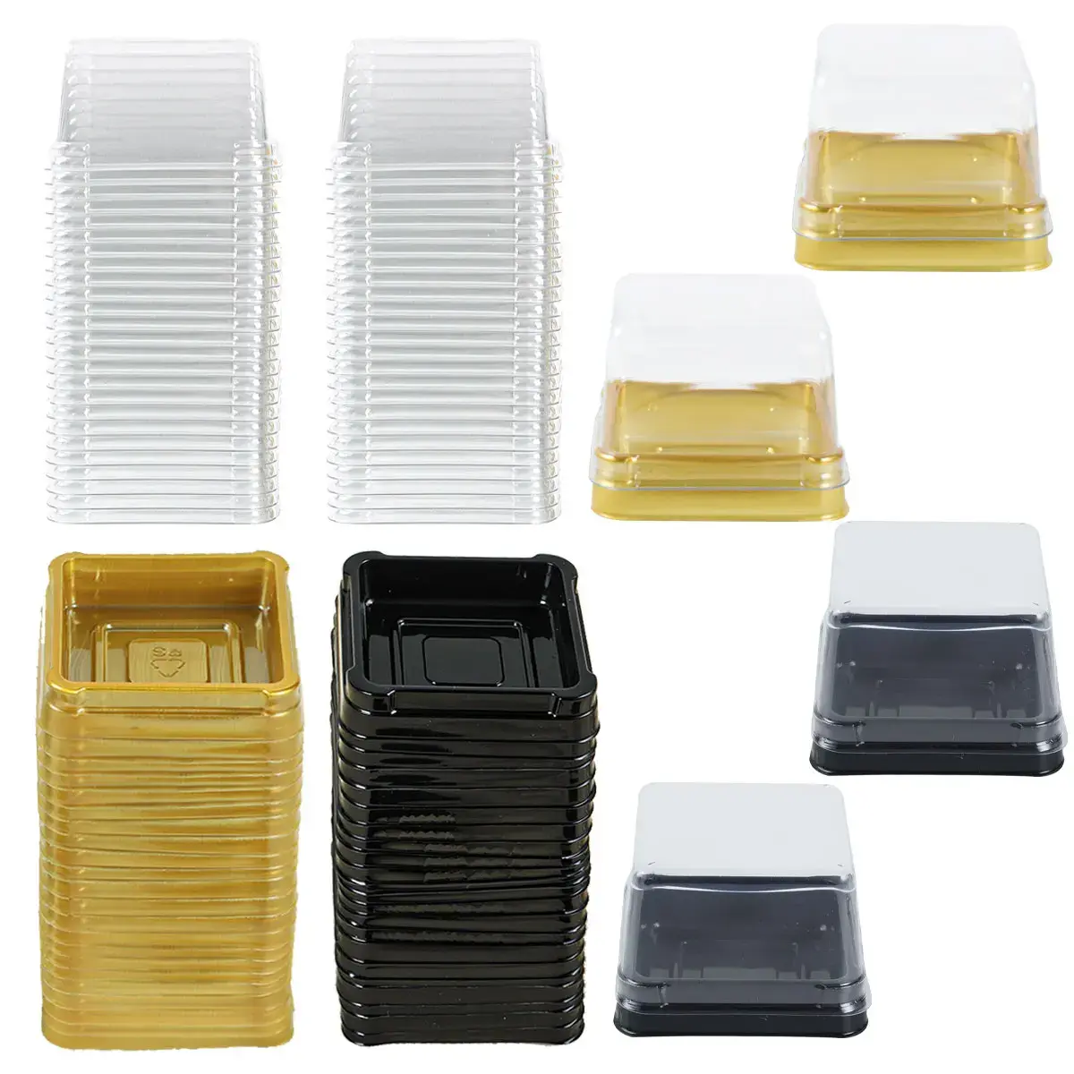 50Pc Mini Dessert Boxes Transparent Wedding Party Supplies Christmas Favor Gift