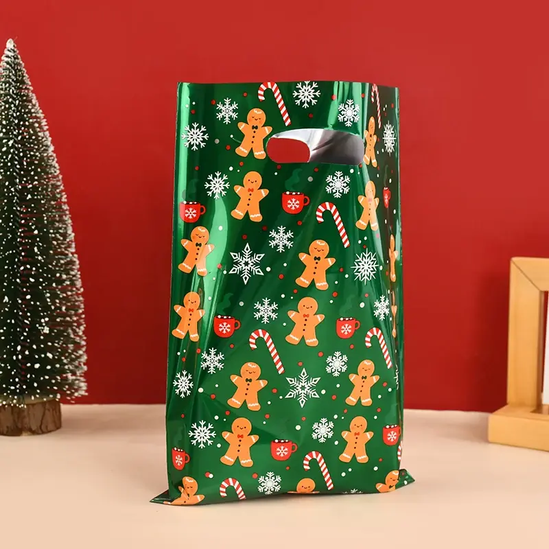 Thumbnail: Christmas Gift Bags Plastic Candy Cookie Bag Navidad Holiday Decoration