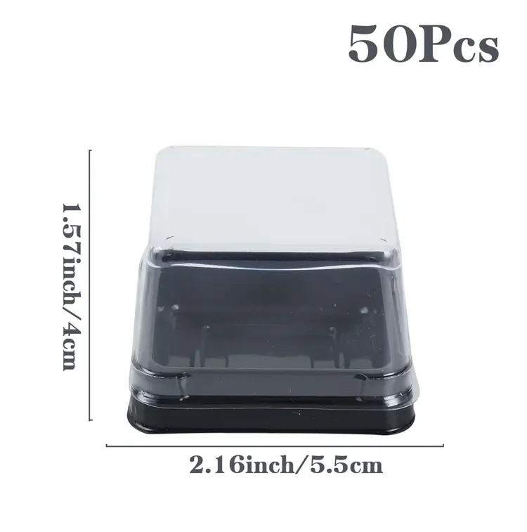 Thumbnail: 50Pc Mini Dessert Boxes Transparent Wedding Party Supplies Christmas Favor Gift