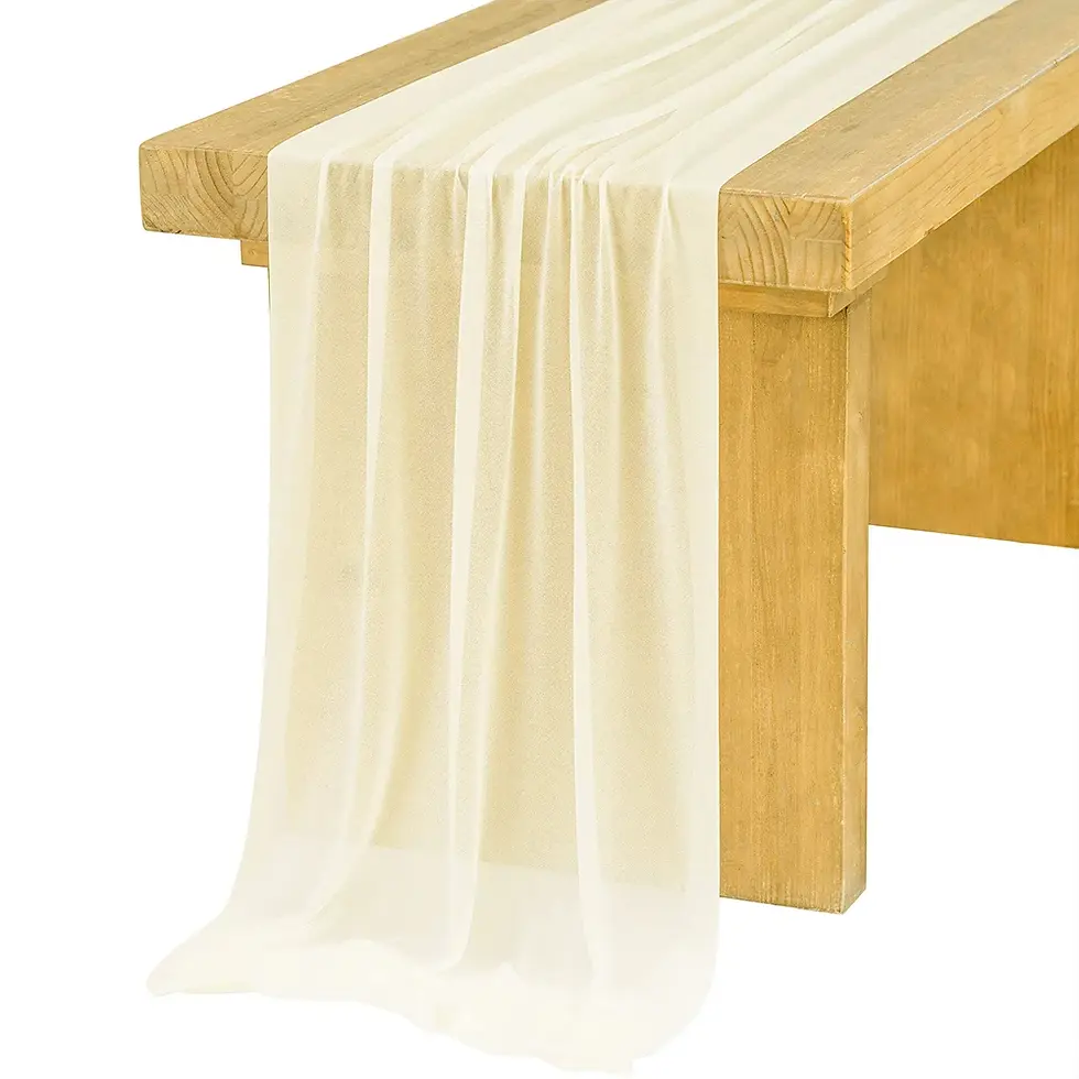 Thumbnail: Chiffon Table Runner Boho Wedding Draping Decoration Birthday Party Table Decor