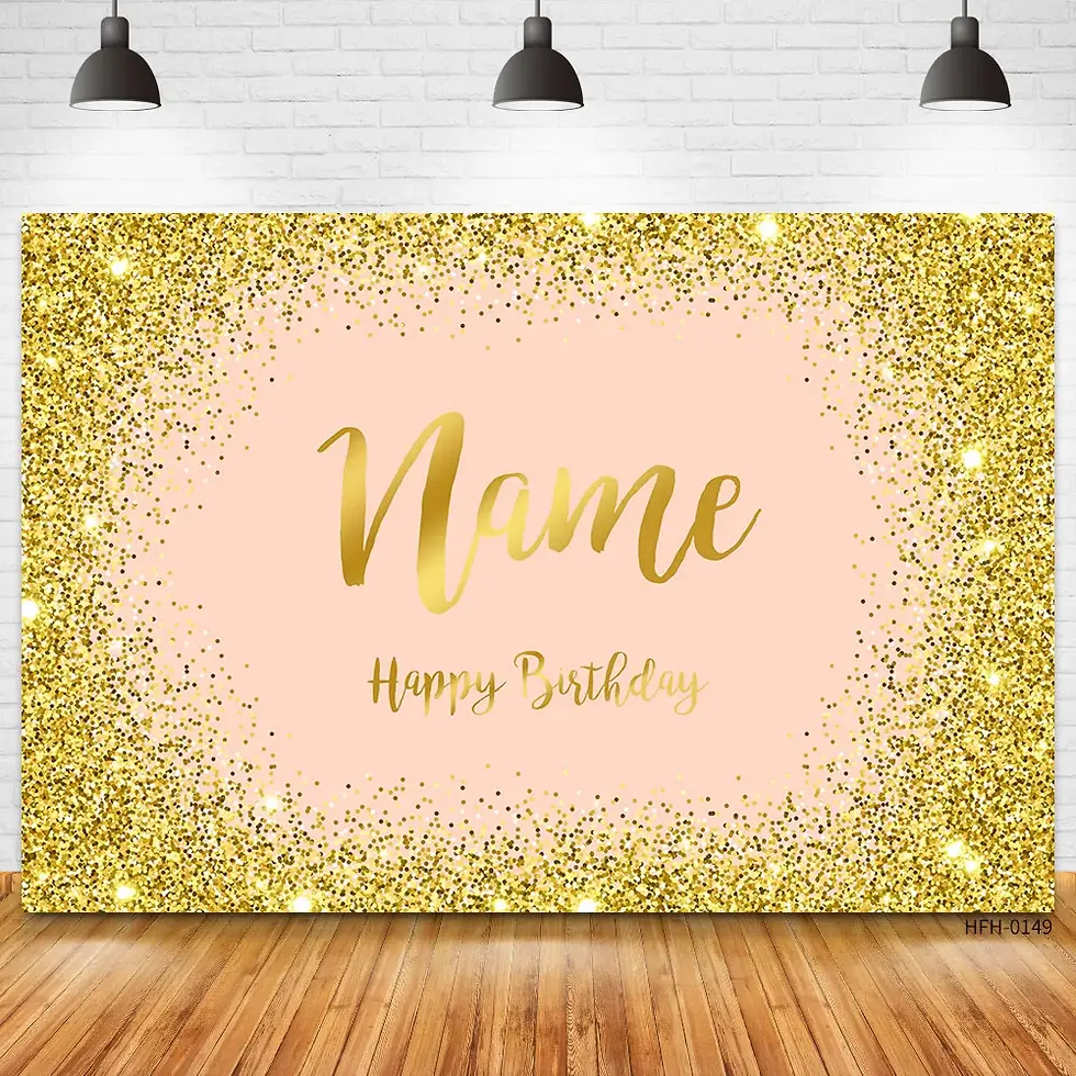 Thumbnail: Custom Name Backdrop Birthday Party Banner Backgrounds Baby Shower