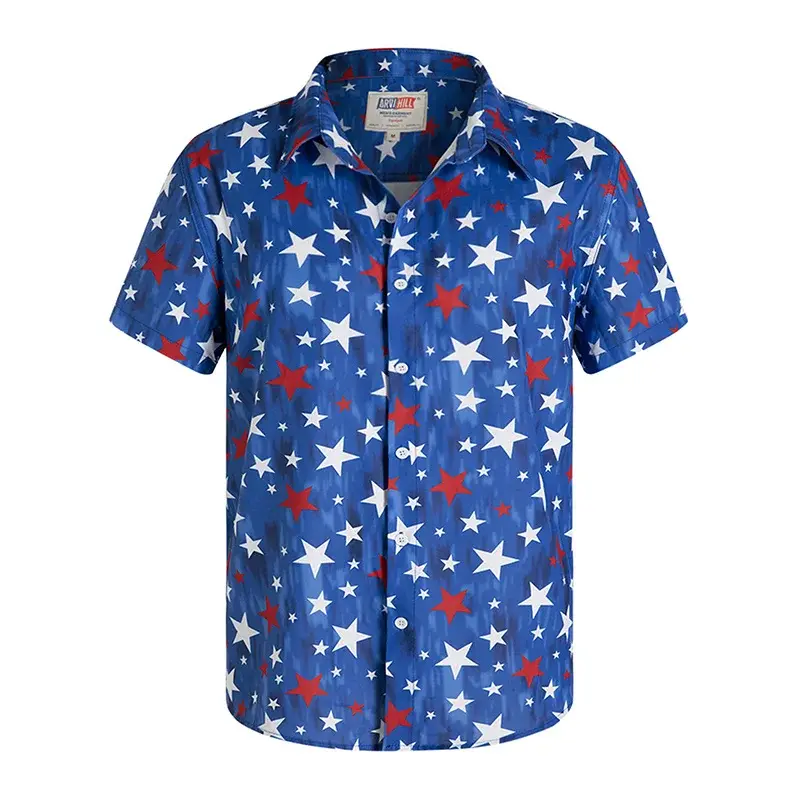 Thumbnail: America Flag Graphic Shirts Men 3D Patriotic Memorial Independence Veterans