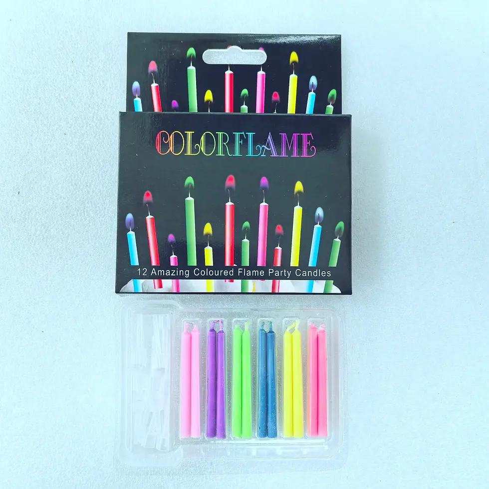 Thumbnail: Multicolored Flame 6pc Candles Party Birthday Celebration Cake Decoration