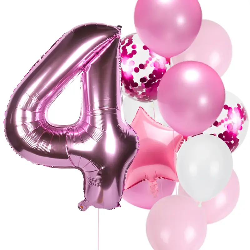 Thumbnail: 12pc Birthday Balloons Confetti Number Birthday Party Celebration Decoration
