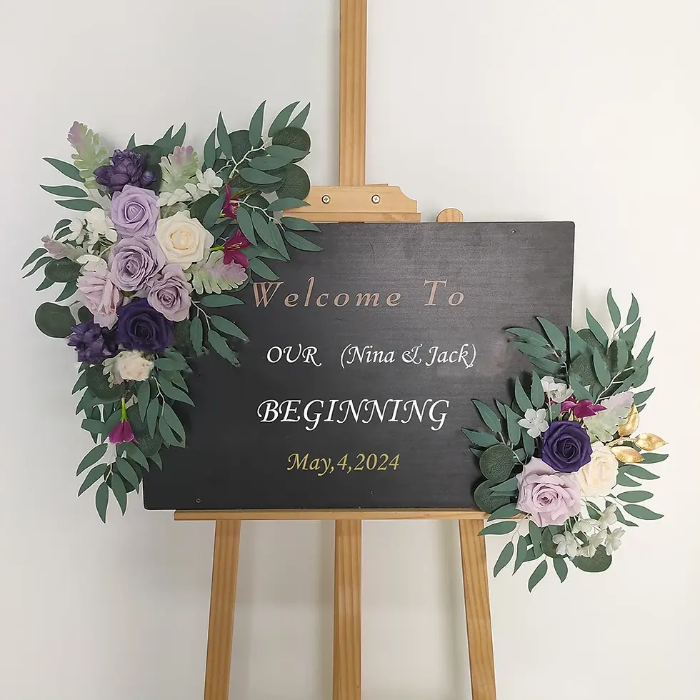 Thumbnail: Wedding Arch Flowers Boho Eucalyptus Garland Wedding Decorations Welcome Sign
