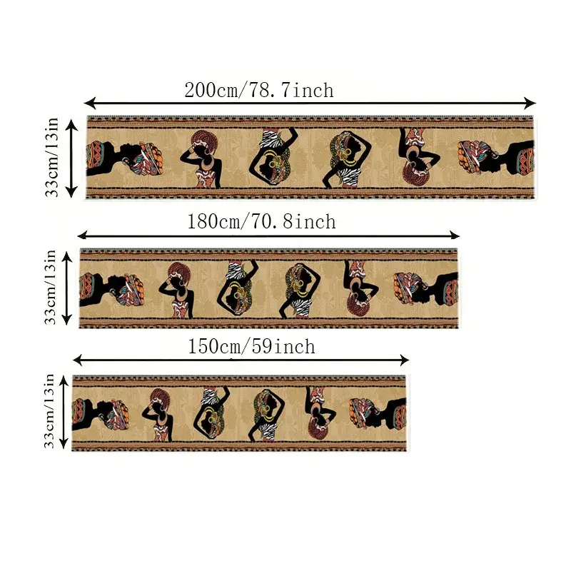 Thumbnail: Balck History Ethinic African Woman Linen Table Runners Decor Holiday Decoration