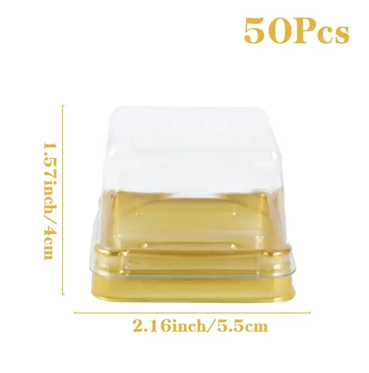 Thumbnail: 50Pc Mini Dessert Boxes Transparent Wedding Party Supplies Christmas Favor Gift