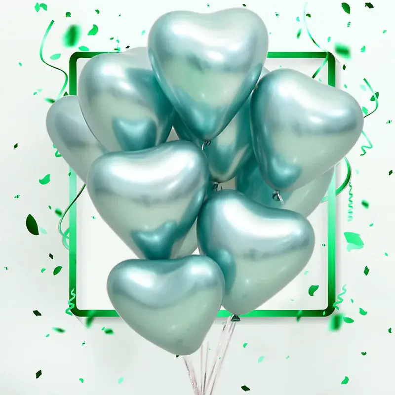 Thumbnail: Heart Shaped Balloons 12in Party Decor Valentine's Wedding Birthday Party