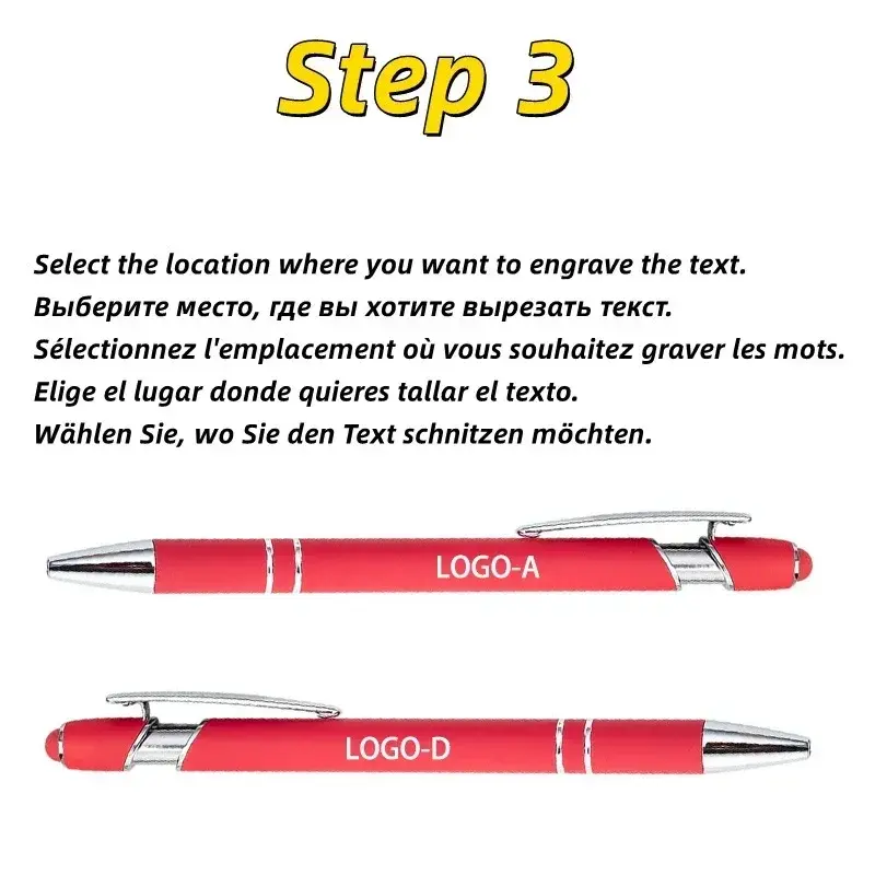 Thumbnail: Custom Metal Ballpoint Pen Advertising Logo Text Engraving Gift Favors