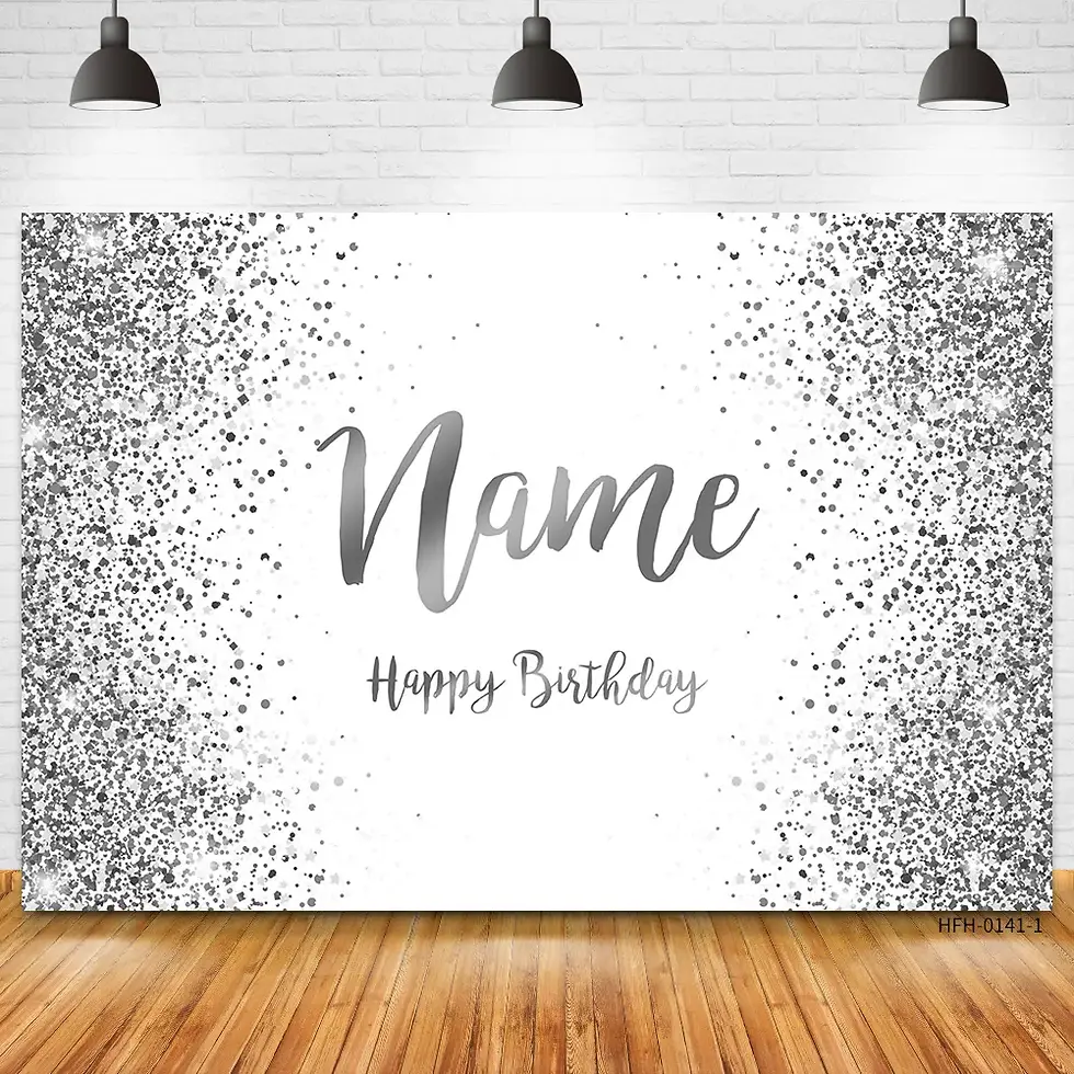 Thumbnail: Custom Name Backdrop Birthday Party Banner Backgrounds Baby Shower