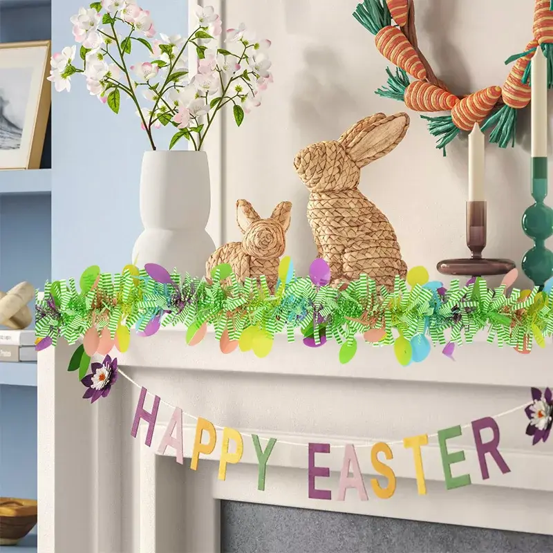 Thumbnail: Easter Hanging Garlands Tinsel Stripe Ornament 2M Home Party Decoration