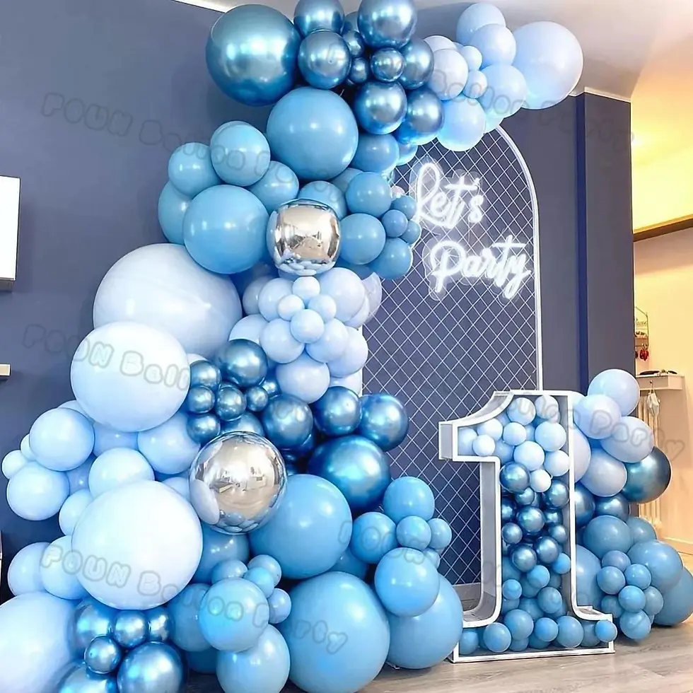 Arch Kit Metallic Blue Confetti Balloon Garland Birthday Party Shower Wedding