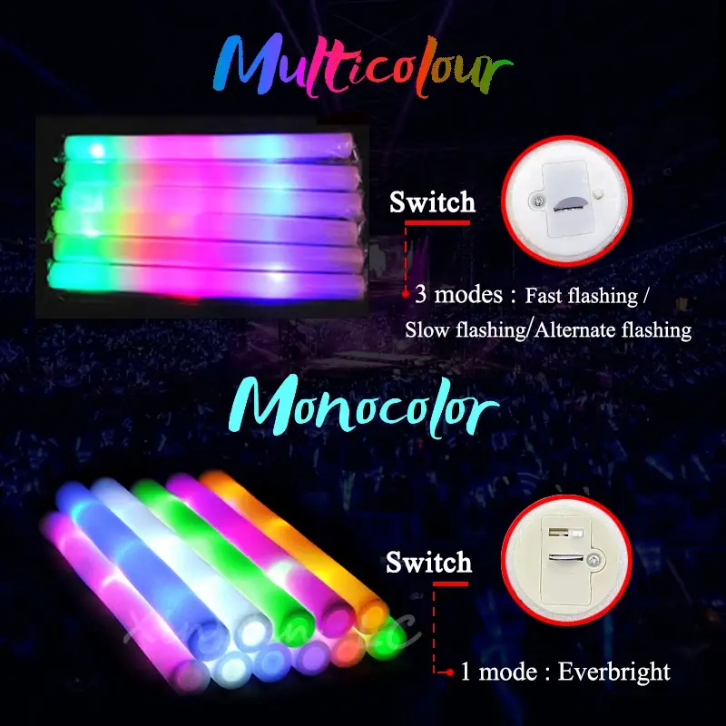 Thumbnail: Custom LED Glow Stick 12/15/30/60Pc Birthday Wedding Bachelorette Party Favor