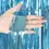 Thumbnail: Metallic Tinsel Fringe Curtain Backdrop Birthday Event Party Holiday Decor