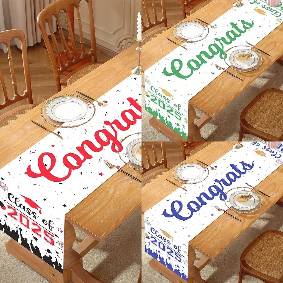 Thumbnail: Graduation Table Runner Party Table Decoration Tableware Celebrration