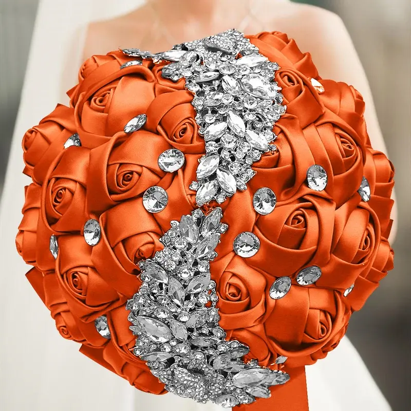 Thumbnail: 1pc Wedding Bouquet Small Pearl Bridal Party Bridesmaids Flowers Favors
