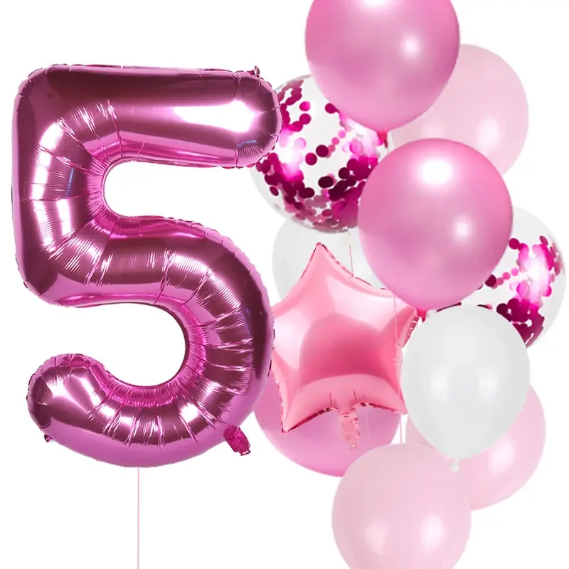Thumbnail: 12pc Birthday Balloons Confetti Number Birthday Party Celebration Decoration