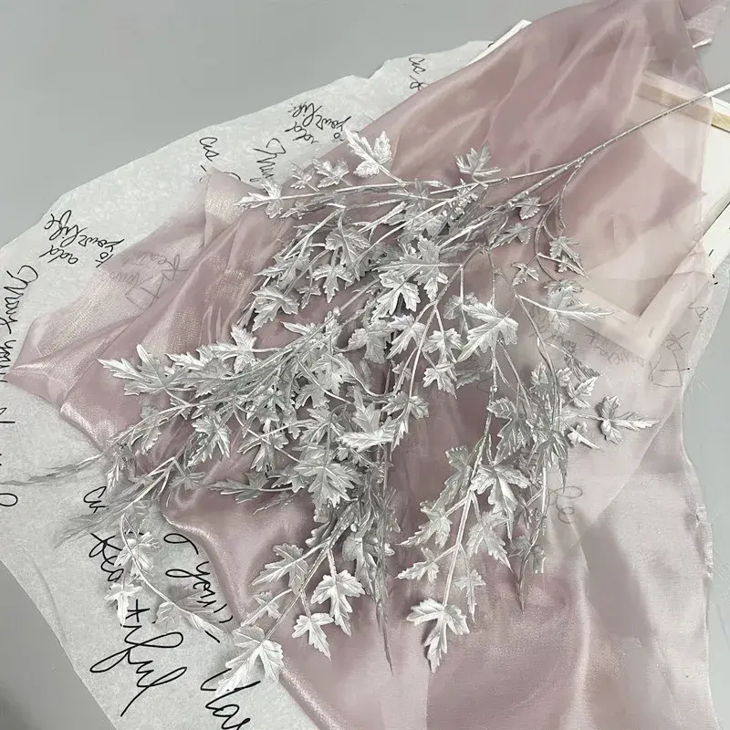 Thumbnail: 1pc Silver Flower Winter Theme Wedding Birthday Christmas Home Decorations