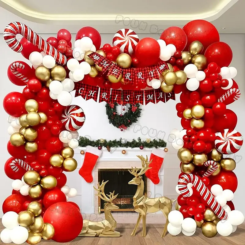 Thumbnail: Christmas Balloon Garland Arch Kit 50Pc Reindeer Santa Holiday Party Decorations