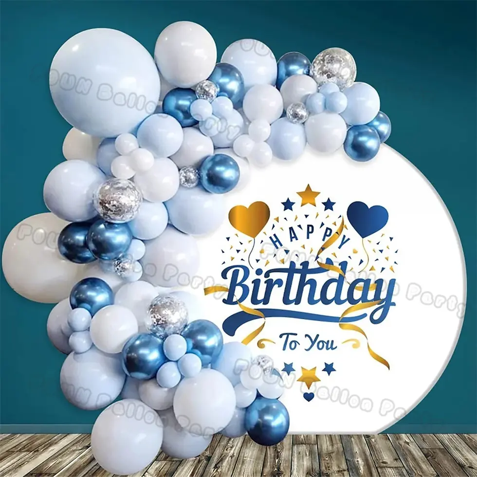 Thumbnail: Arch Kit Metallic Blue Confetti Balloon Garland Birthday Party Shower Wedding