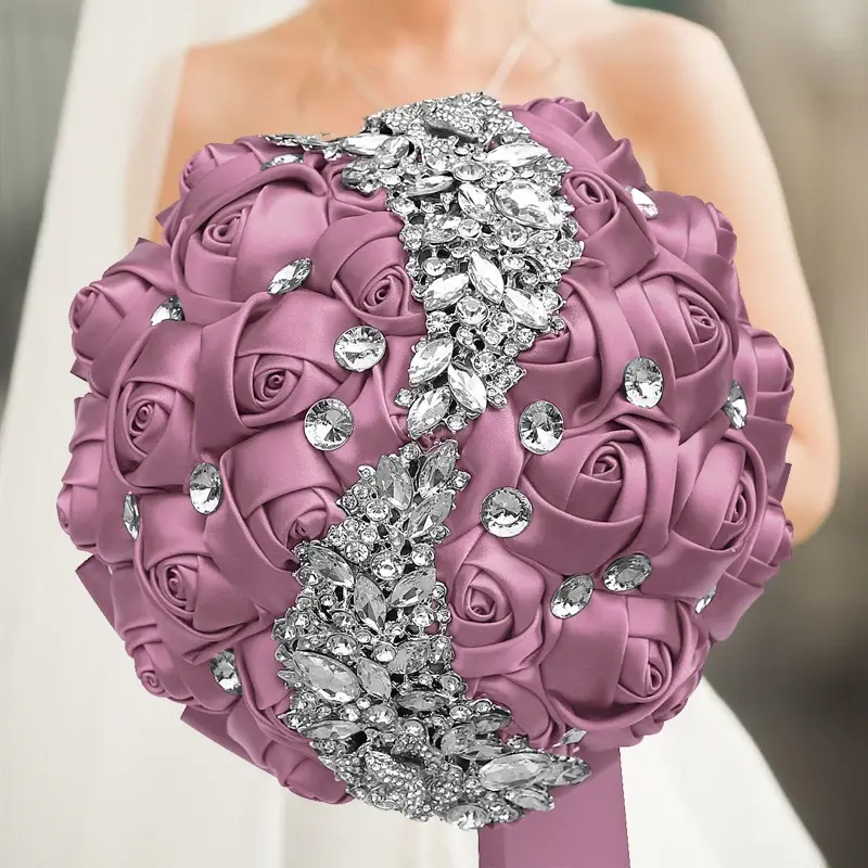 Thumbnail: 1pc Wedding Bouquet Small Pearl Bridal Party Bridesmaids Flowers Favors