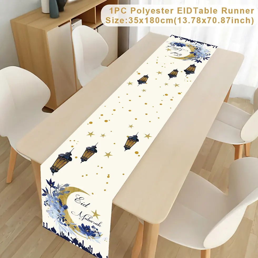 Thumbnail: Ramadan Kareem Table Runner Eid al-Fitr Mubarak Decor Home Islamic Party Gifts