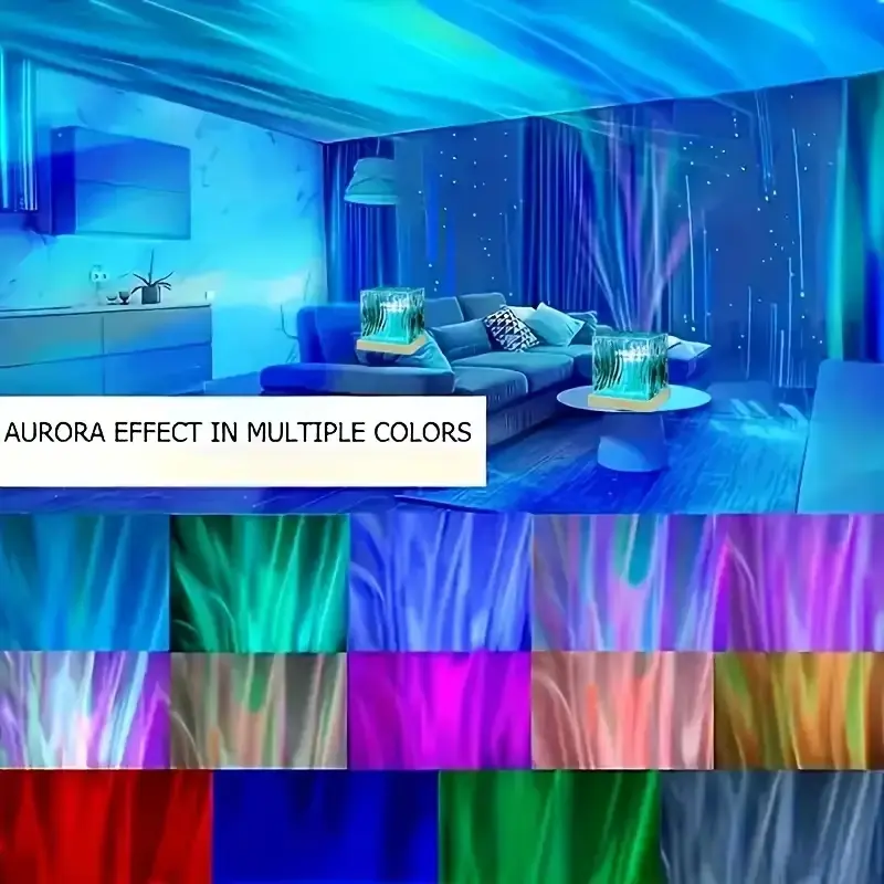 Thumbnail: Wave Projector Light 16Colors Remote LED Ocean Aurora Event Home Decoration Gift