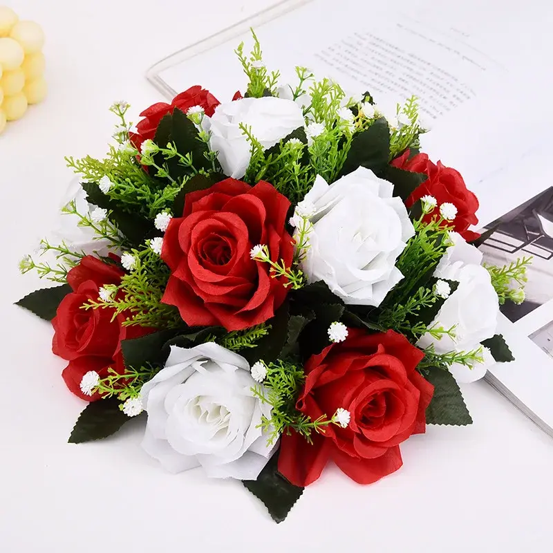 Thumbnail: Rose Artificial Flower Balls 28cm Wedding Decorations Birthday Party Centerpiece