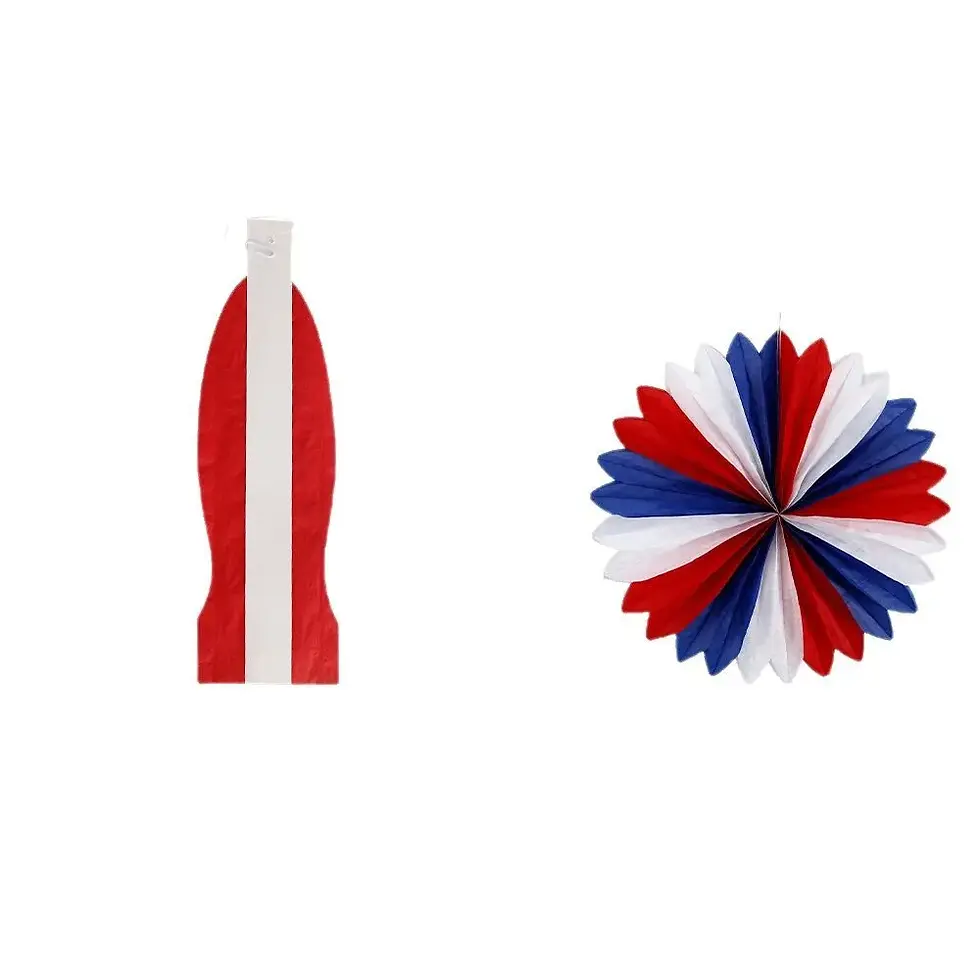 Thumbnail: Honeycomb Ball Pendant Patriotic Red White Blue Festival Holiday Party Decor