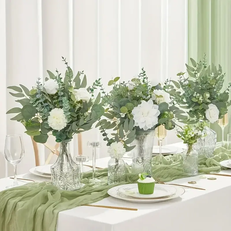 Thumbnail: Artificial Floral Bouquet 50pc Centerpiece Wedding Home Celebration Party Decor