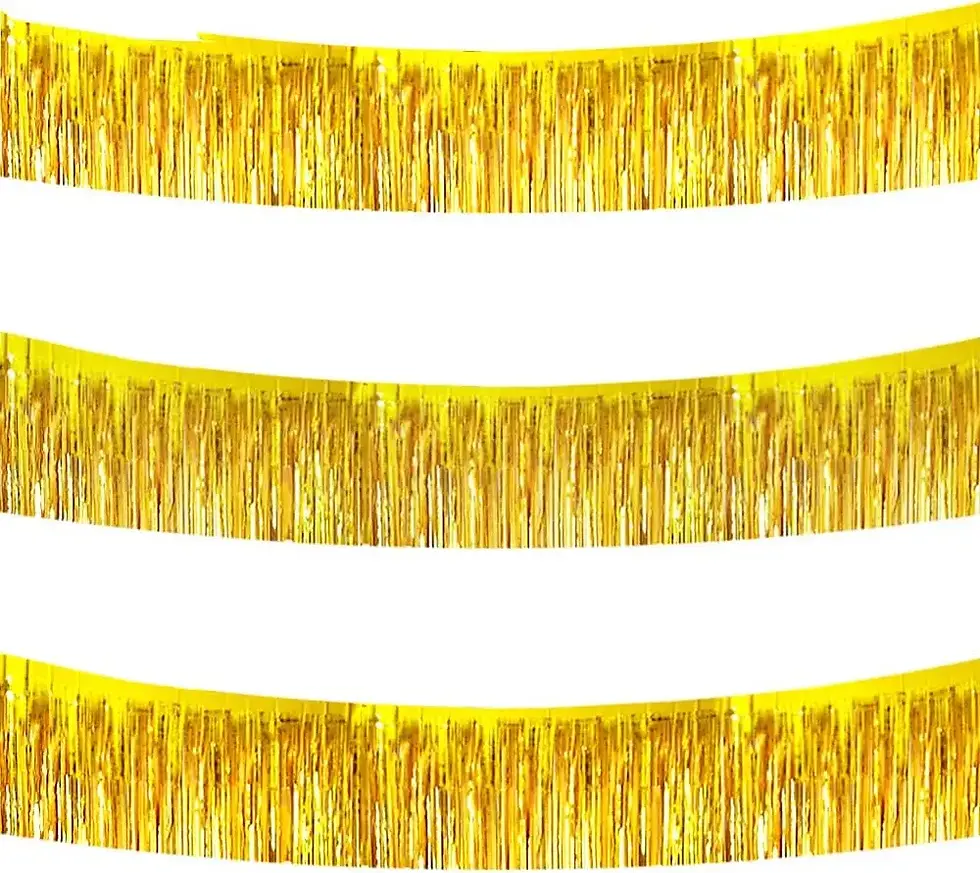 Metallic Garland Foil Fringe Tinsel Streamers 30x300cm Birthday Party Holiday