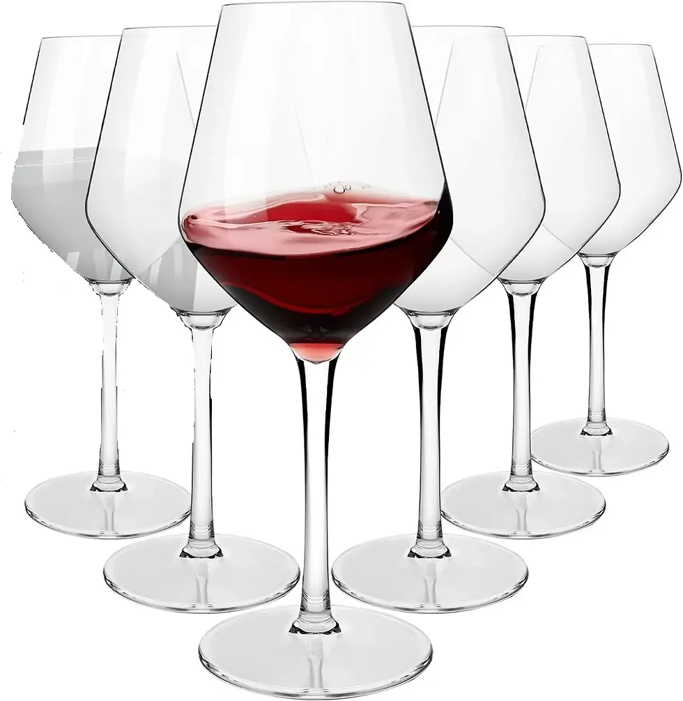 Thumbnail: Clear Unbreakable Plastic Stem Wine Glass Bar Accessories Goblet Party Event