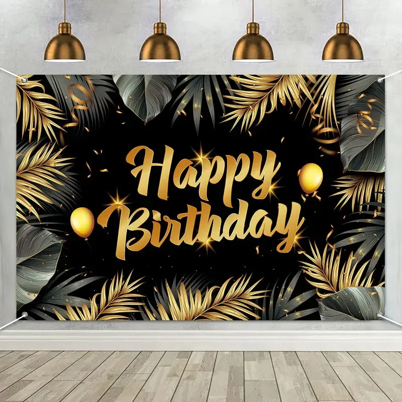 Thumbnail: Happy Birthday Party Backdrop Banner Background 30th 40th 50th Celebration Decor