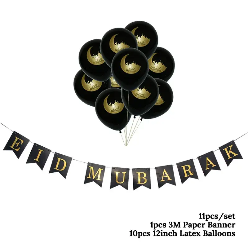 Thumbnail: EID Mubarak Decor Garland Banner Balloons EID Party Supplies Home Decorations