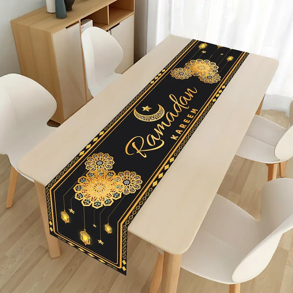 Thumbnail: Ramadan Kareem Table Runner Eid al-Fitr Mubarak Decor Home Islamic Party Gifts