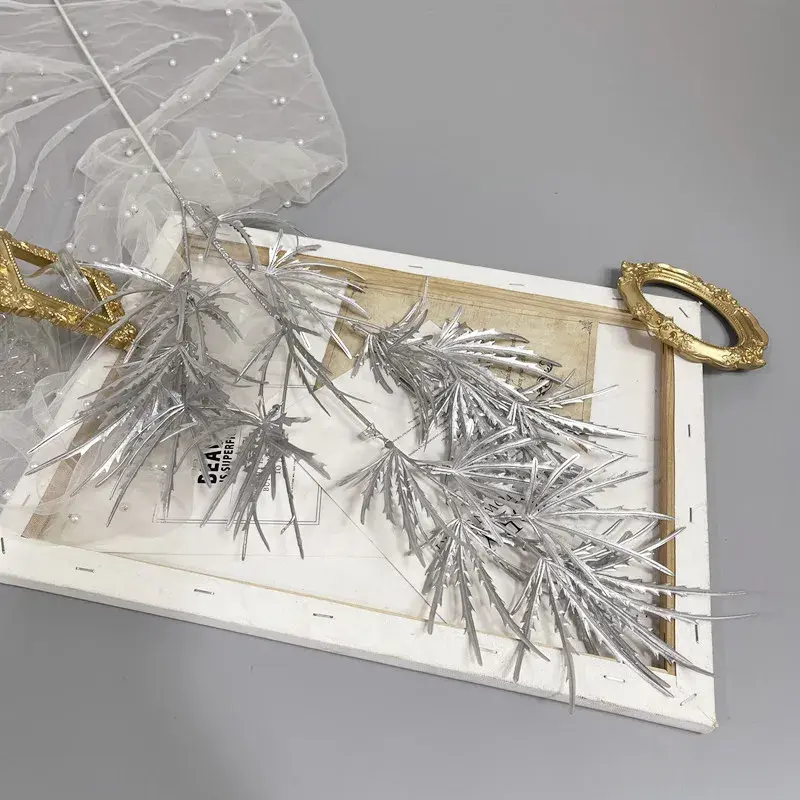 Thumbnail: 1pc Silver Flower Winter Theme Wedding Birthday Christmas Home Decorations