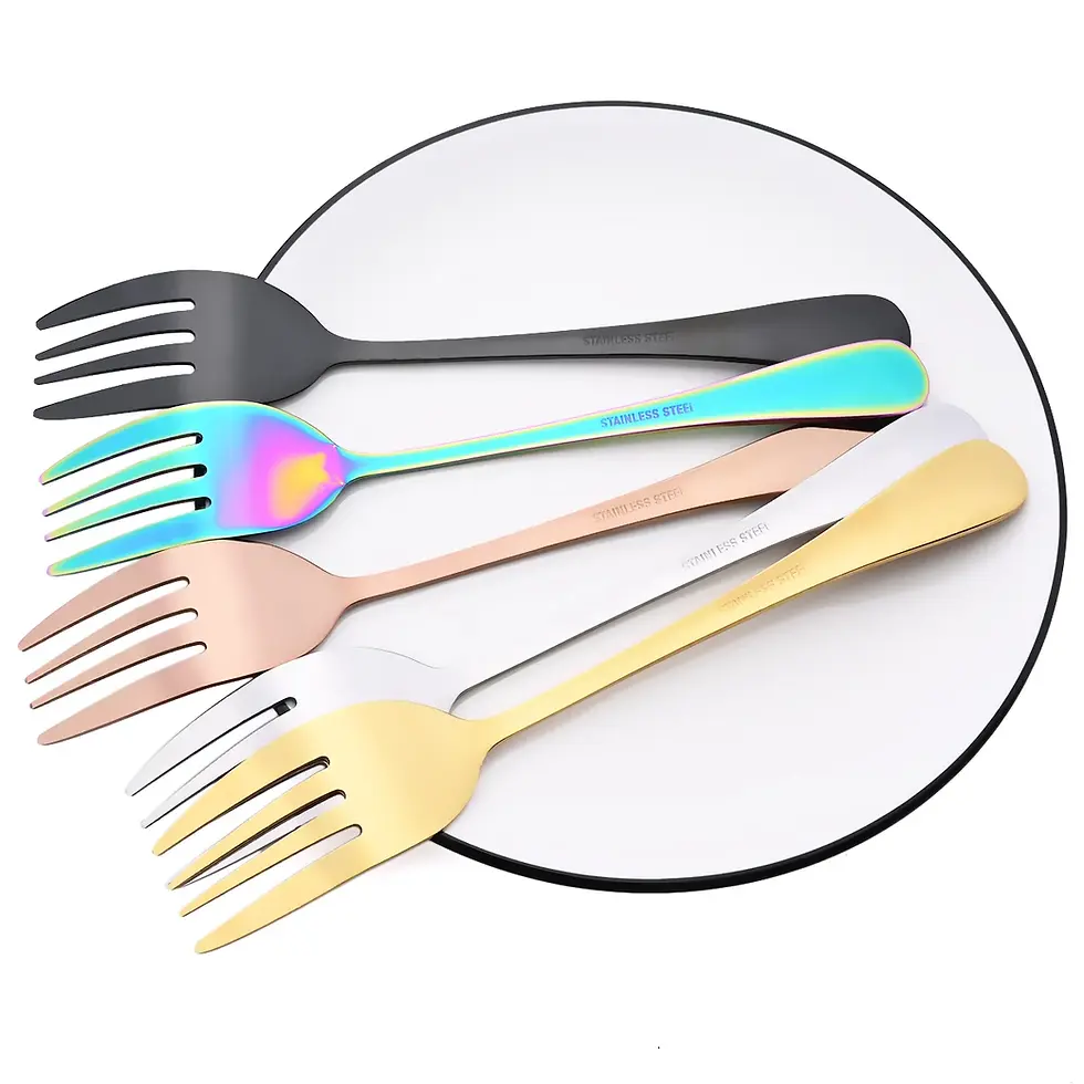 Thumbnail: Cutlery Dinnerware 5Pc Soup Spoon Salad Fork Cake Spatula Stainless Steel