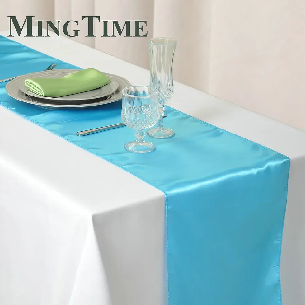 Thumbnail: Satin Table Runner 30cm X 275cm Wedding Party Christmas Home Table Decoration