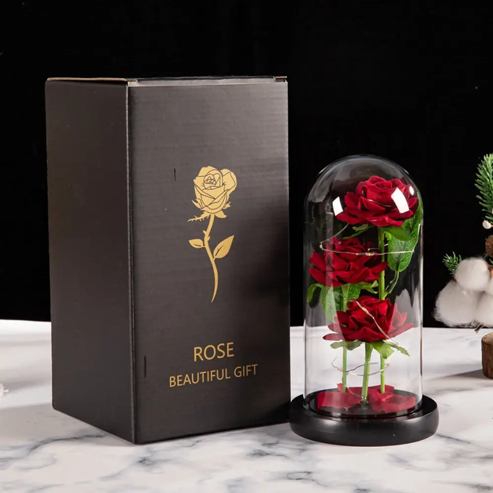 LED Rose Flower Wedding Valentine Mother's Day Gift Centerpiece