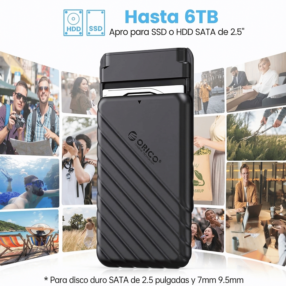 Miniatura: Carcasa Tipo C Para Disco Duro 2.5 Pulg SATA HDD o unidad SSD 6Gbps