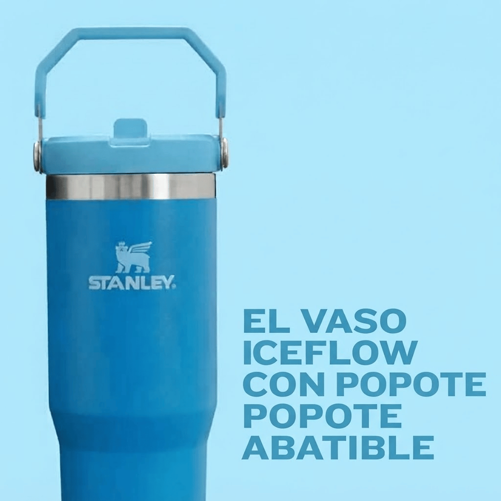 Miniatura: Stanley IceFlow 30 oz 887 ml Avellana Vaso Térmico Con Pitillo
