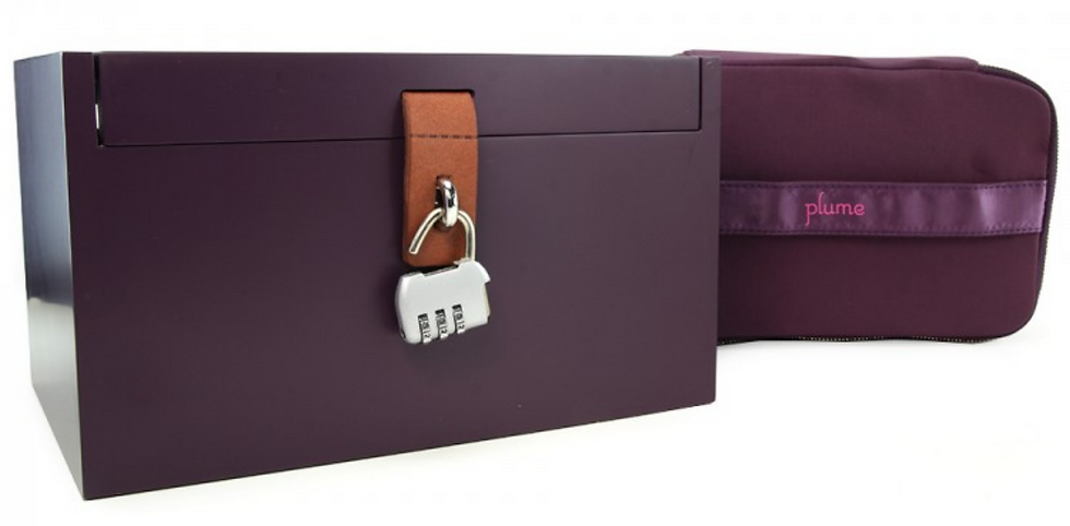 Thumbnail: Moi Box Deluxe Lacquered Lock Box & Case in Eggpla