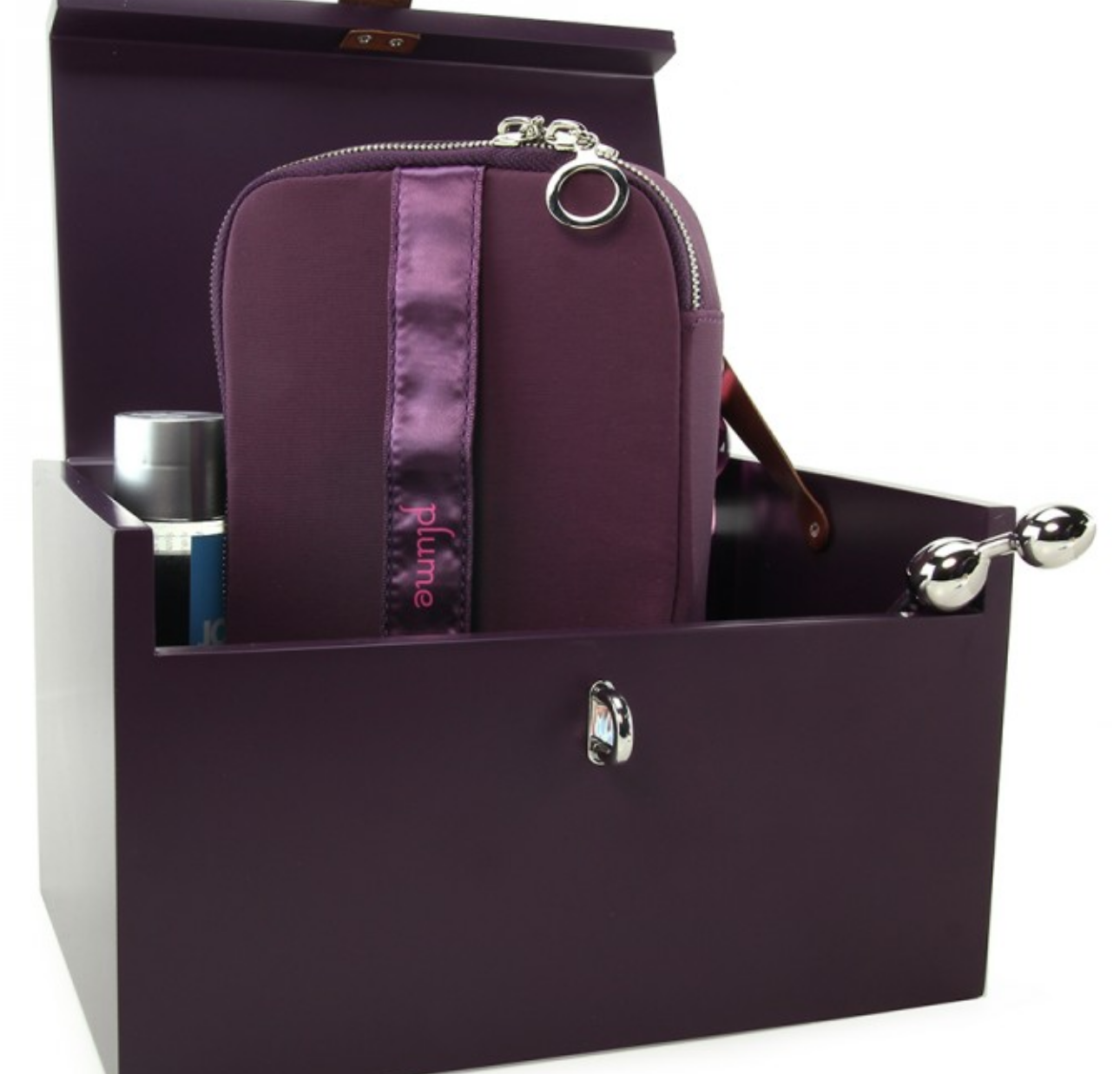 Moi Box Deluxe Lacquered Lock Box & Case in Eggpla