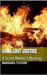 Book Cover with Blazing Fire