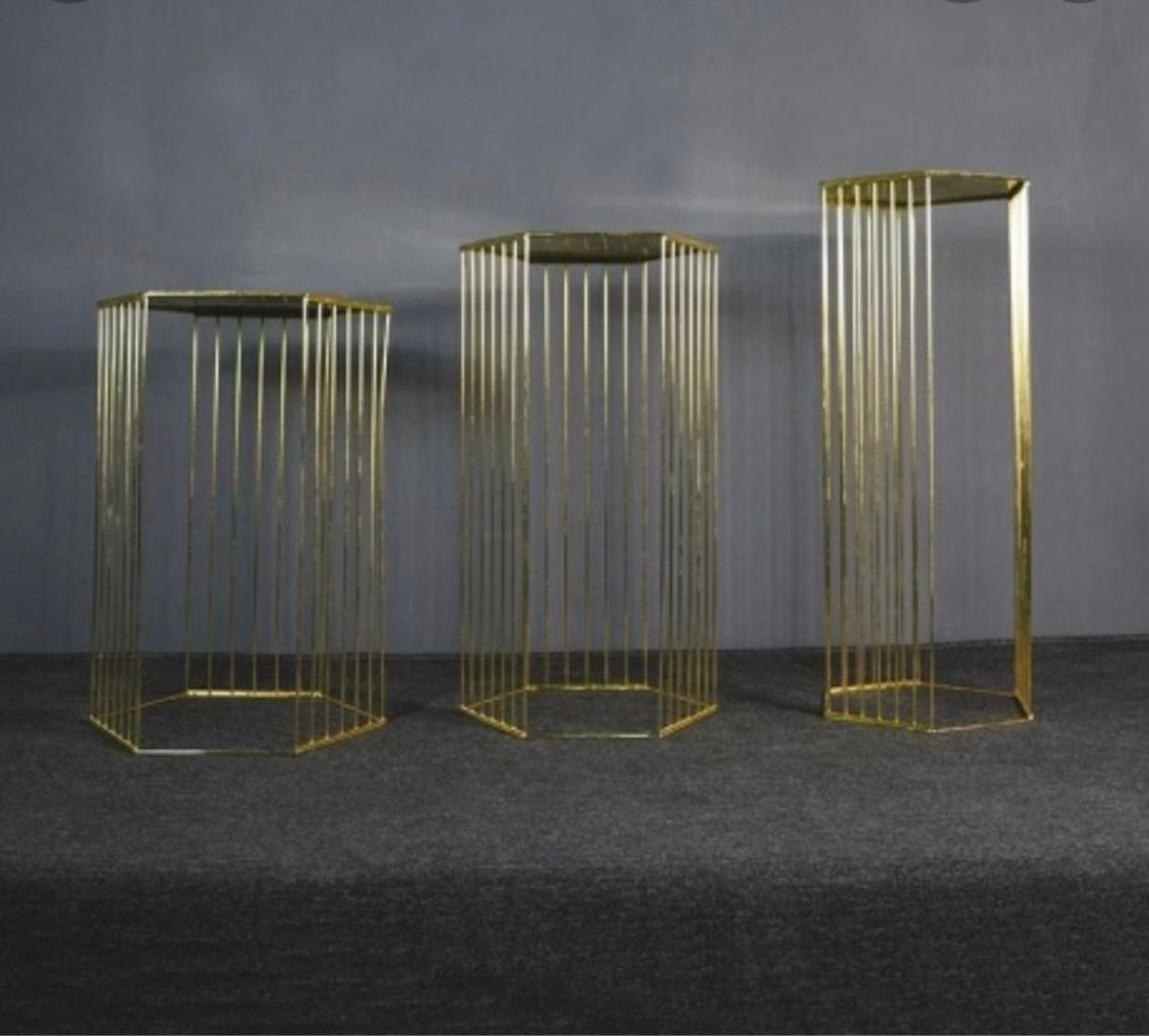 LOT DE 3 COLONNES LUXURY OR