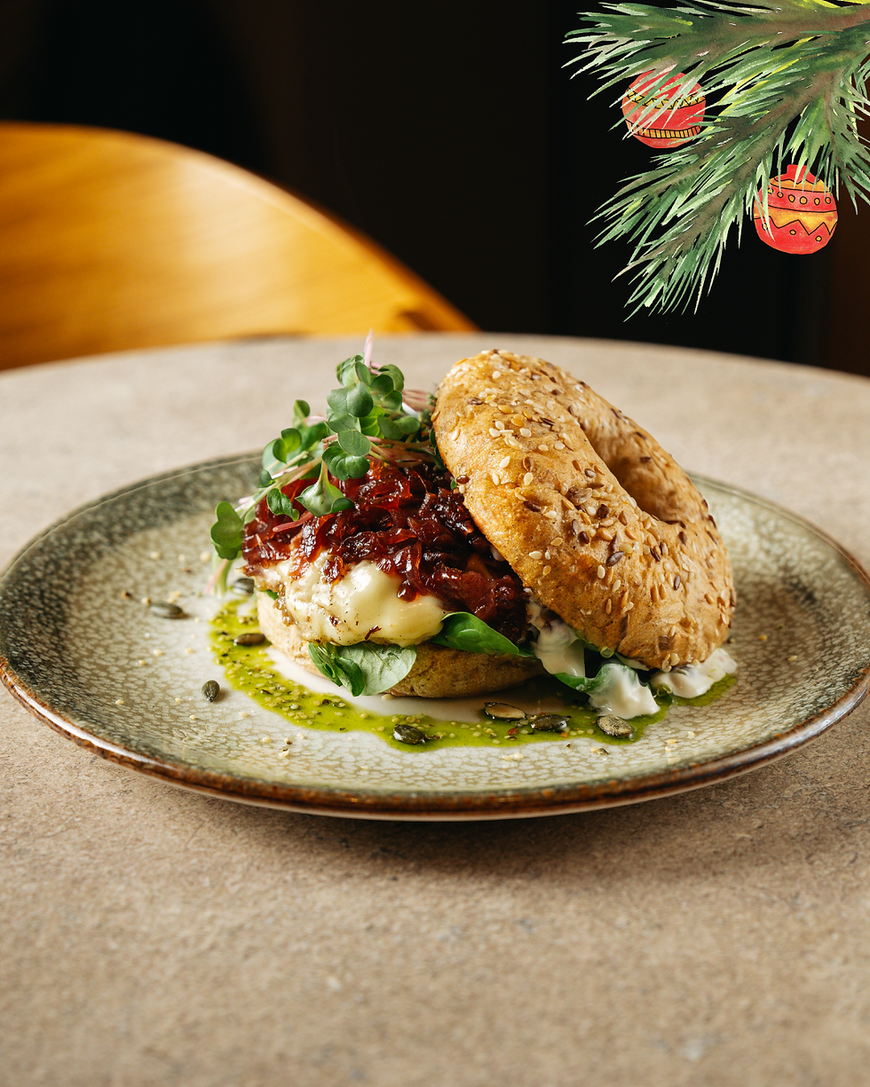 Pulled Duck Bagel image